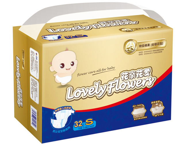 Aptamil花親花愛特級綿柔金銀花紙尿褲S32