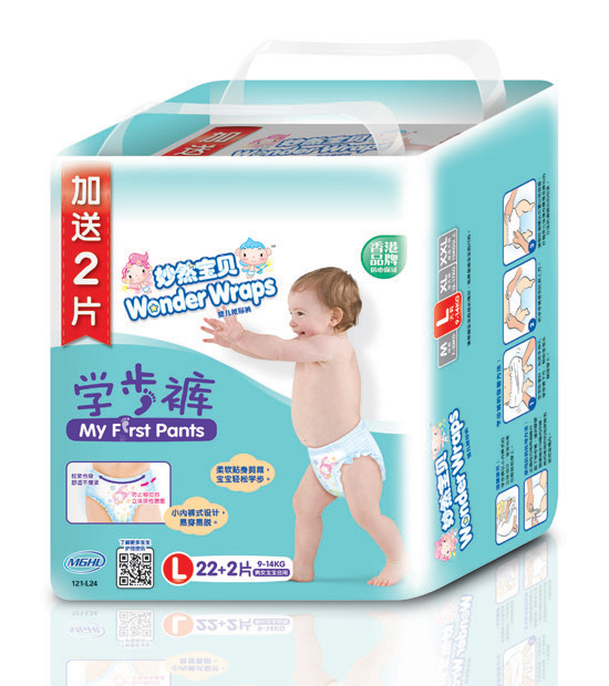 妙然寶貝學步褲L碼24片